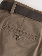 بني فاتح بني - بنطلون تشينو بطيّة واحدة مع حزام - صورة 10 من 11