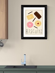 East End Prints Black Biscuit Wall Art Print by Amber May Art - Image 1 of 3