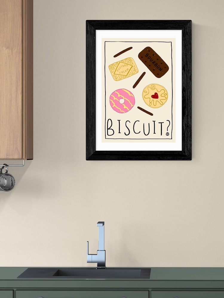 East End Prints Black Biscuit Wall Art Print by Amber May Art - Image 1 of 3 East End Prints Black Biscuit Wall Art Print by Amber May Art - Image 1 of 3