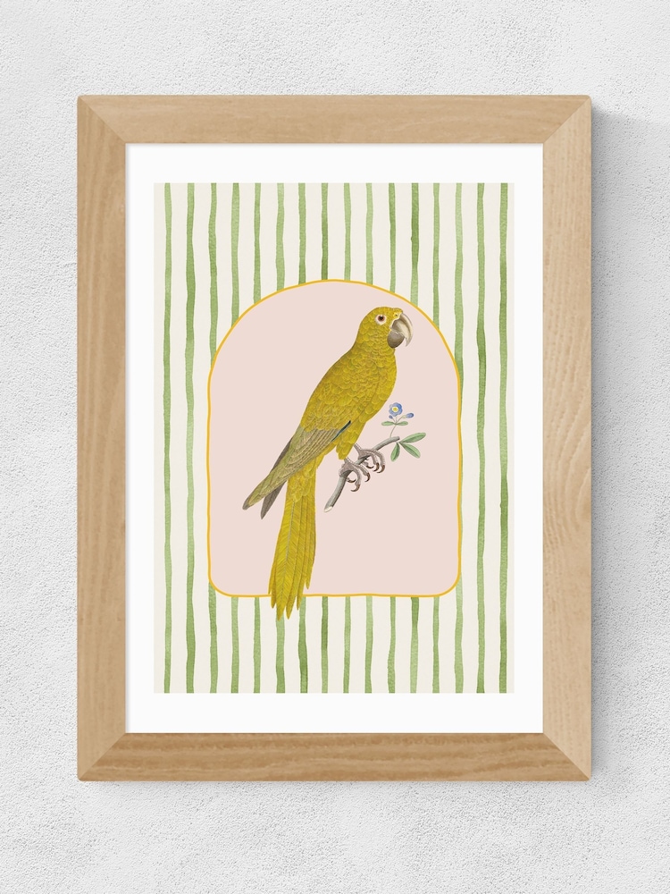 East End Prints Oak Eccentric Parrot Wall Art Print by Oh Fine Art - Image 2 of 3