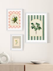 East End Prints White Stripey Magnolia Wall Art Print by Oh Fine! Art - Image 3 of 3