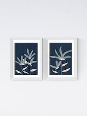 East End Prints Set of 2 White Flowers Wall Art Prints by Alisa Galitsyna - Image 2 of 2