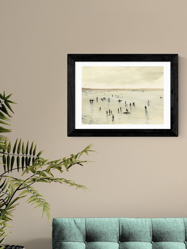 East End Prints Black Croyde Wall Art Print by Dan Hobday - Image 1 of 3 East End Prints Black Croyde Wall Art Print by Dan Hobday - Image 1 of 3