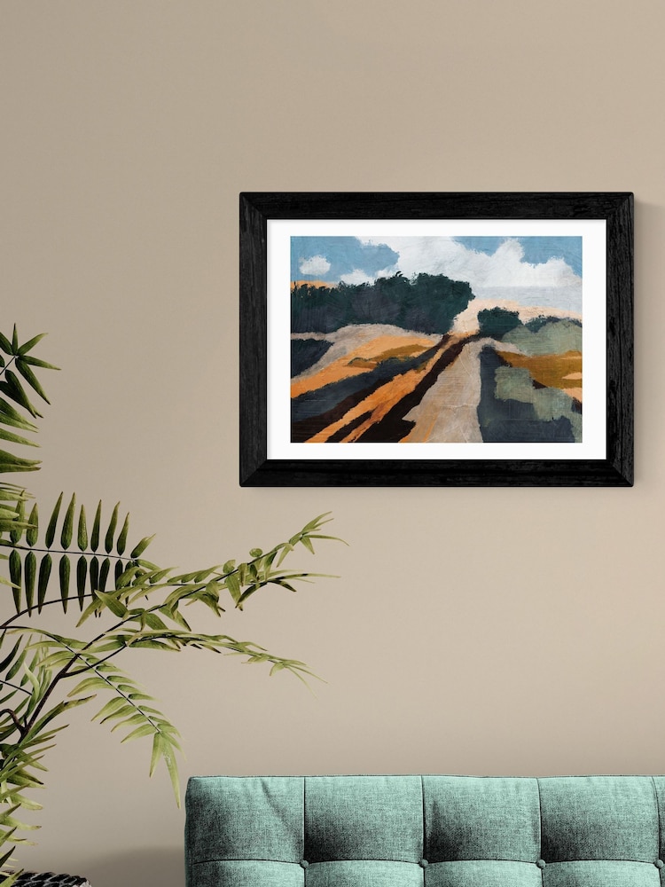 East End Prints Black Trevessa Wall Art Print by Dan Hobday - Image 1 of 3