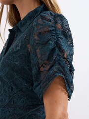 Phase Eight Blue Lunna Lace Midi Dress - Image 5 of 7