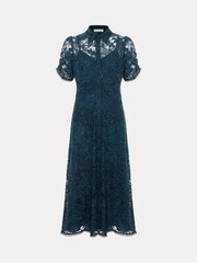 Phase Eight Blue Lunna Lace Midi Dress - Image 7 of 7