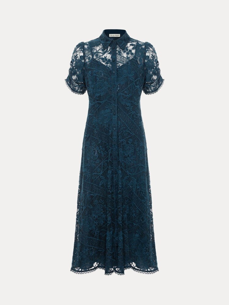 Phase Eight Blue Lunna Lace Midi Dress - Image 7 of 7 Phase Eight Blue Lunna Lace Midi Dress - Image 7 of 7