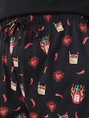 Black/Red Valentines Hot Sauce Pyjamas Set - Image 12 of 12