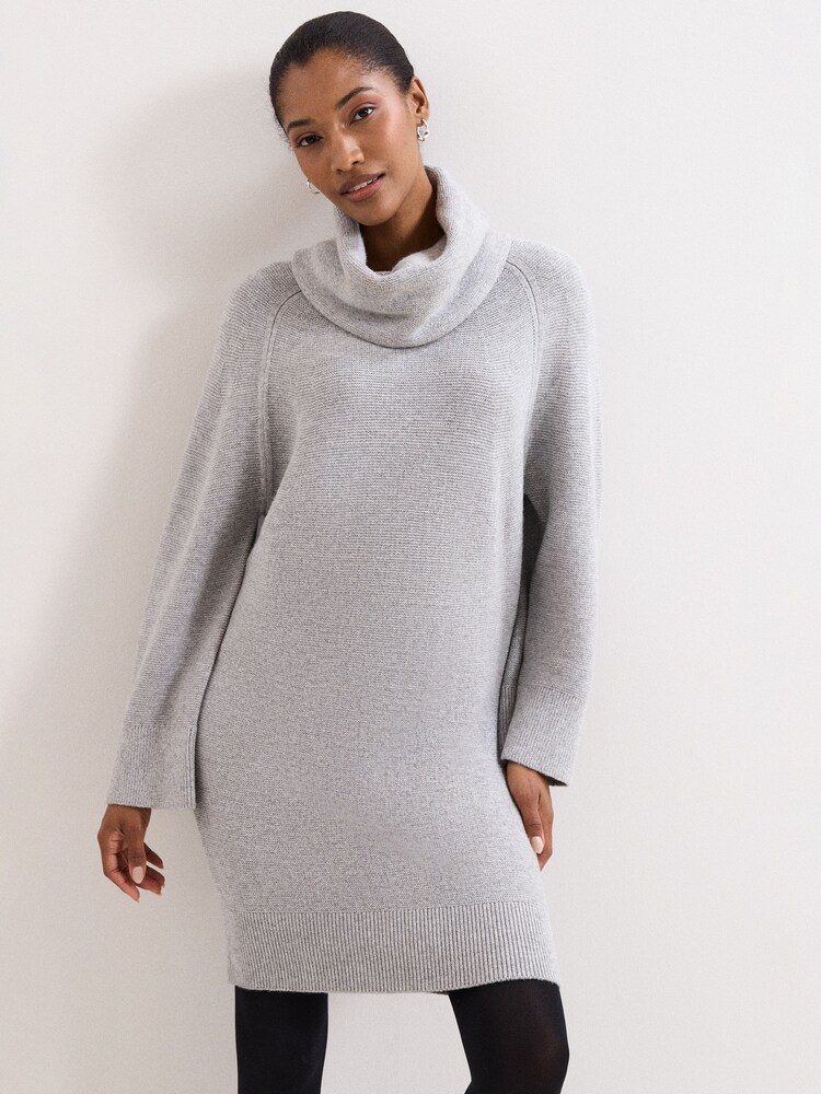 Phase Eight Silver Dahlie Lurex Dress - Image 1 of 7 Phase Eight Silver Dahlie Lurex Dress - Image 1 of 7