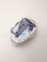 Phase Eight Silver Pouch Clutch Bag - Image 4 of 7