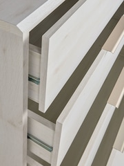 White Bronx Oak Effect 4 Drawer Tall Chest of Drawers - Image 7 of 8