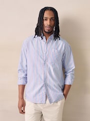 Blue/Pink Stripe Oxford Long Sleeve Shirt - Image 1 of 7