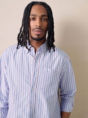 Blue/Pink Stripe Oxford Long Sleeve Shirt - Image 4 of 7