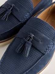 海軍藍 - 壓花流蘇樂福鞋 - 圖片 7，共 7