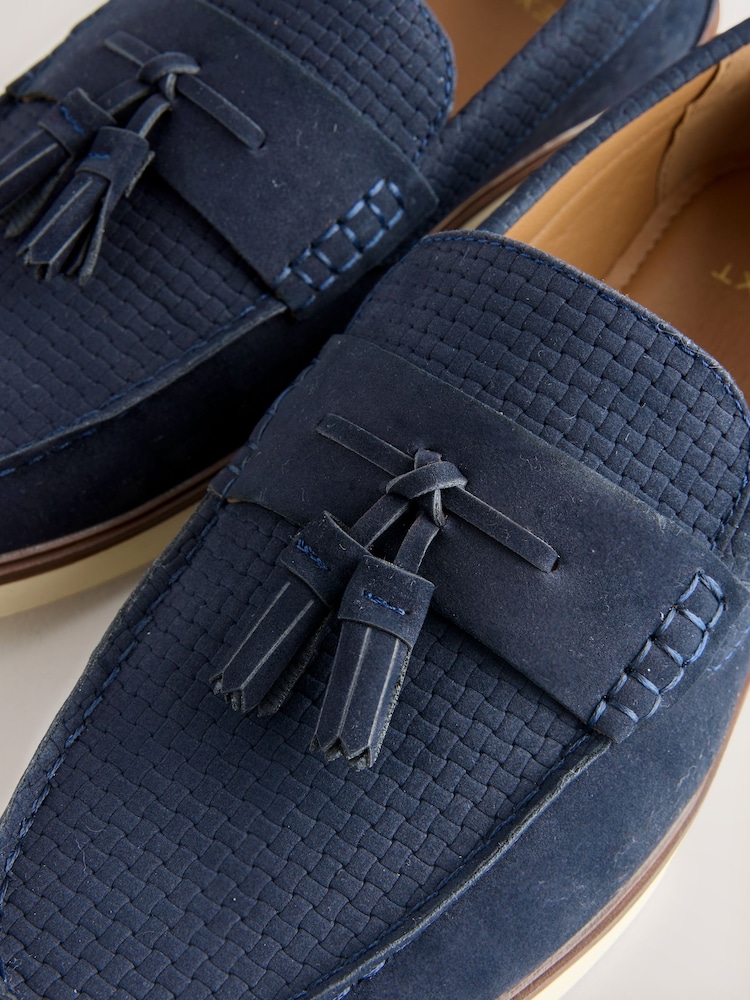 海軍藍 - 壓花流蘇樂福鞋 - 圖片 7，共 7