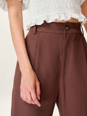 Omnes Brown Cinnamon Stright Leg Tencel Trousers - Image 4 of 4
