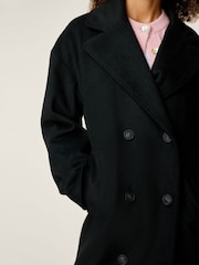 Omnes Black Tina Oversized Wool-Blend Coat - Image 4 of 5
