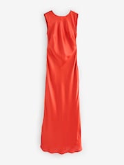 Omnes Orange Lara Maxi Sleeveless High-Neck Low-Back Dress - Image 1 of 1