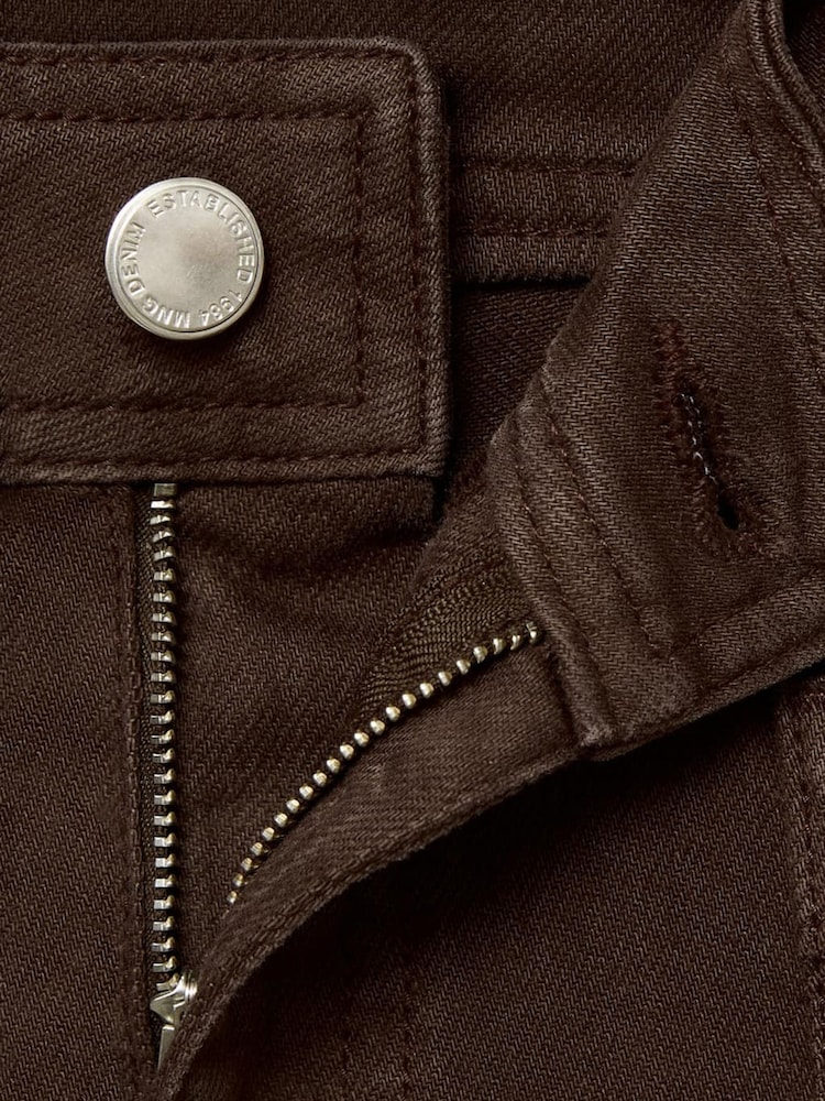 Mango Brown Wide Leg Jeans With Pockets - Image 6 of 6