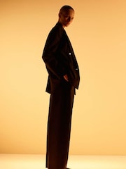 Mango Black Wool Mix Suit Trousers - Image 2 of 4