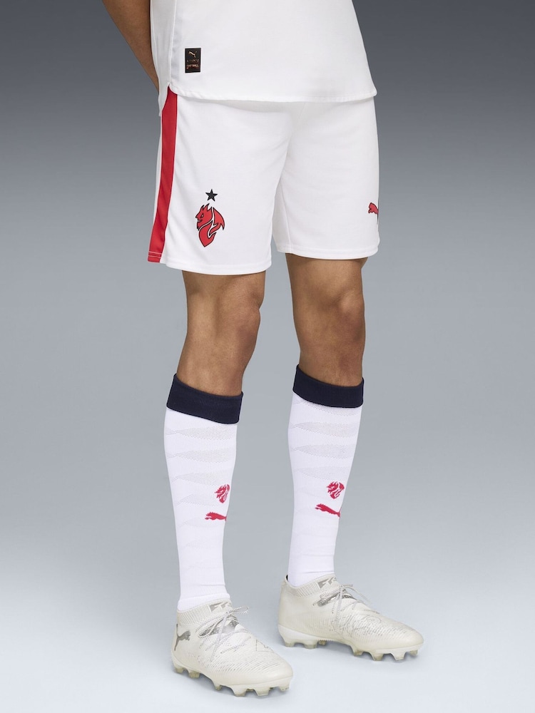 Puma White AC Milan 25/26 Mens Shorts - Image 1 of 7