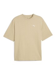 Puma Yellow WARDROBE ESS Mens Boxy T-Shirt - Image 1 of 4