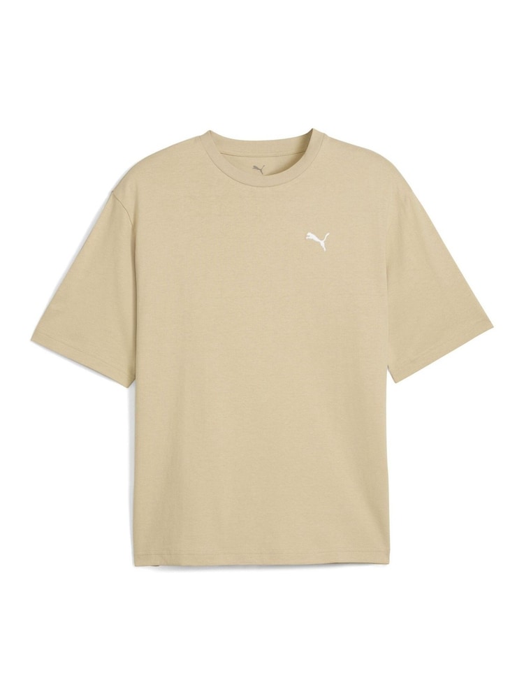Puma Yellow WARDROBE ESS Mens Boxy T-Shirt - Image 1 of 4