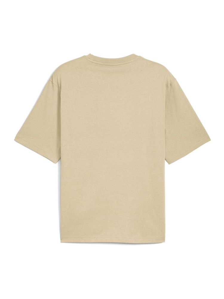 Puma Yellow WARDROBE ESS Mens Boxy T-Shirt - Image 2 of 4 Puma Yellow WARDROBE ESS Mens Boxy T-Shirt - Image 2 of 4