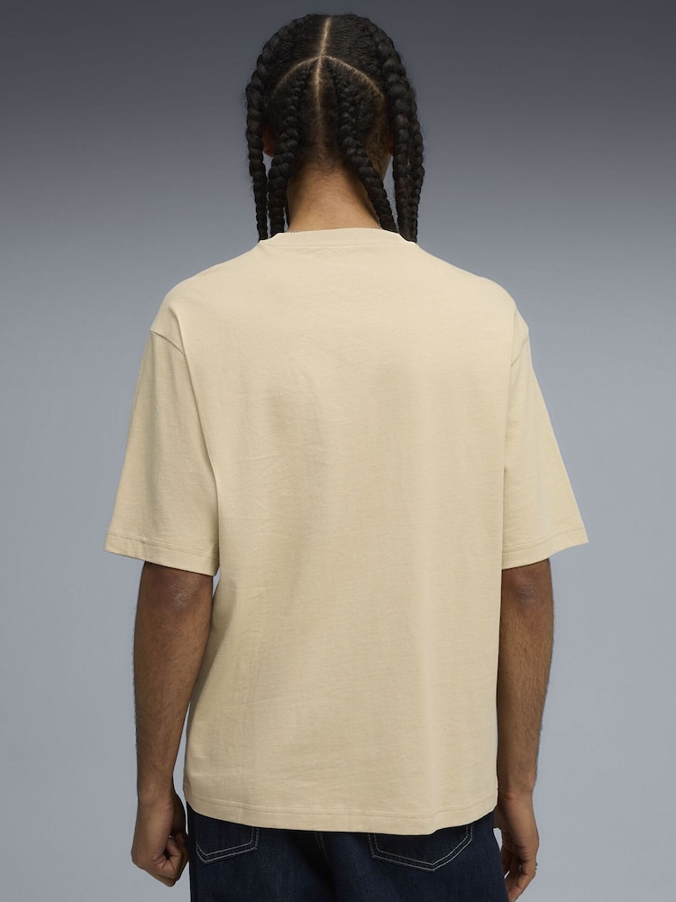 Puma Yellow WARDROBE ESS Mens Boxy T-Shirt - Image 4 of 4