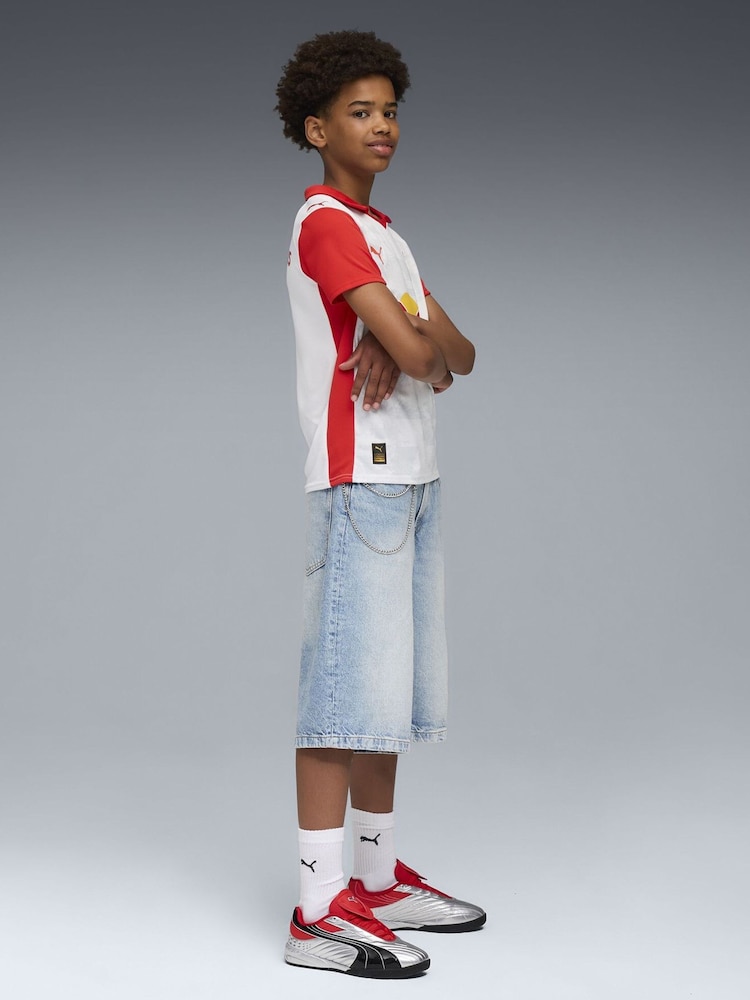 Puma White FC Red Bull Salzburg 25/26 Youth Boys Home Jersey - Image 1 of 4 Puma White FC Red Bull Salzburg 25/26 Youth Boys Home Jersey - Image 1 of 4
