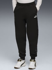 Puma Black Essentials Graphic Animal Youth Girls High Waist Sweatpants - Image 1 of 5