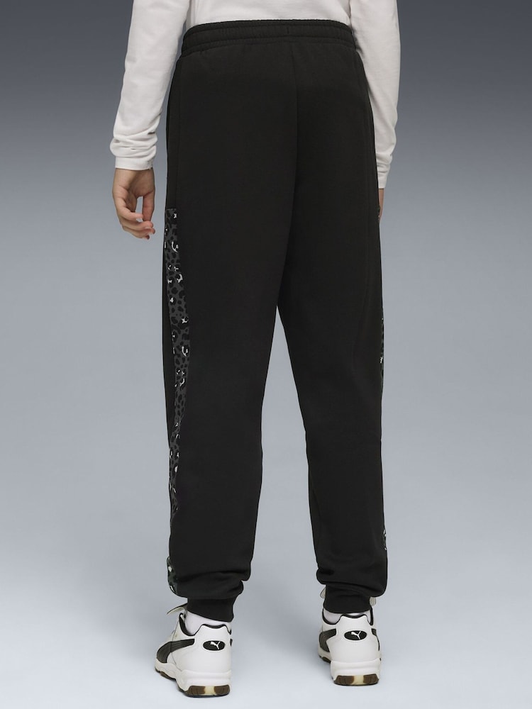 Puma Black Essentials Graphic Animal Youth Girls High Waist Sweatpants - Image 2 of 5 Puma Black Essentials Graphic Animal Youth Girls High Waist Sweatpants - Image 2 of 5