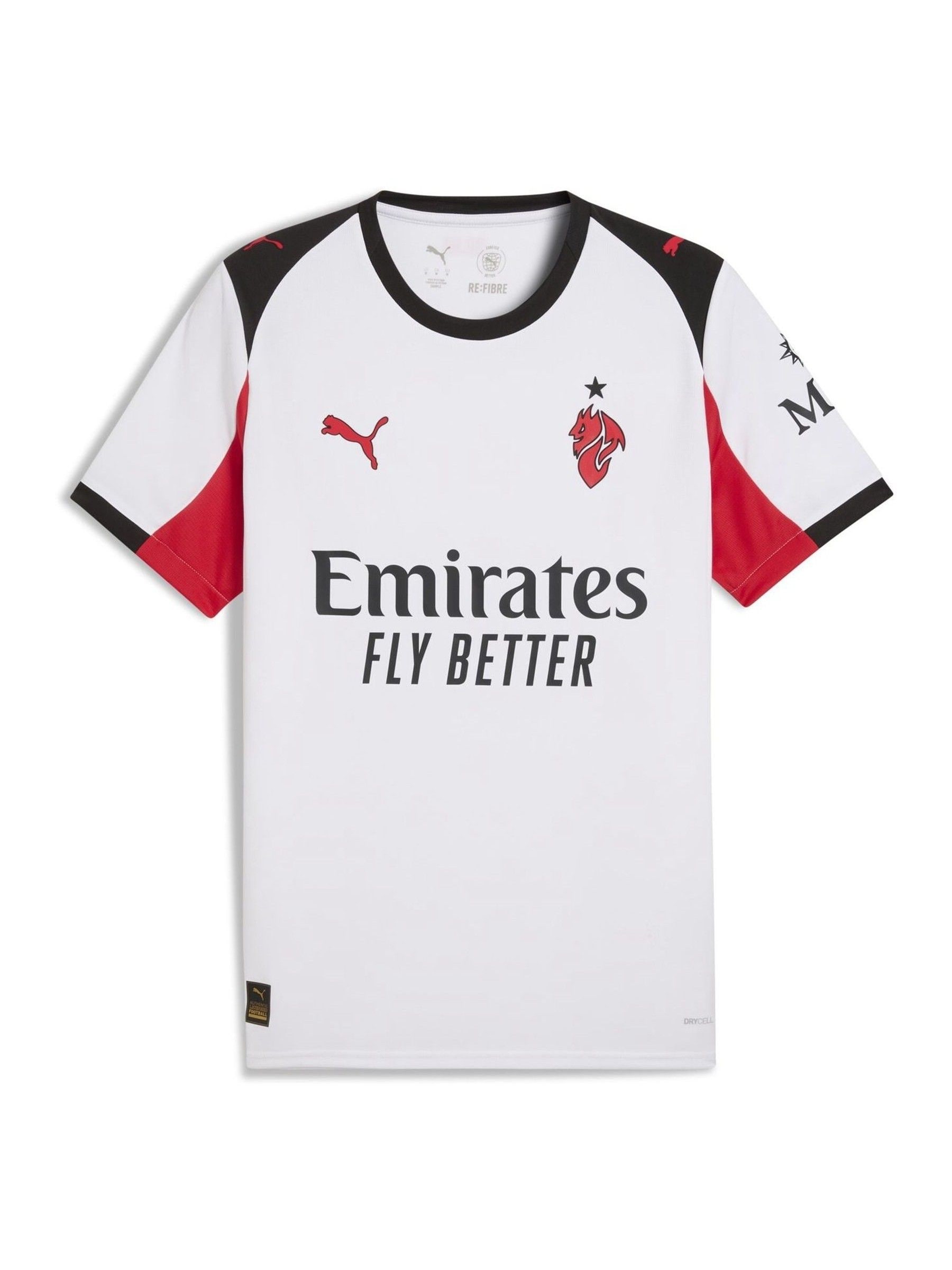S Puma サッカーシャツ Mサイズ ホワイト/レッド/ブラック Buy Puma White AC Milan 25/26 Mens Away Jersey from Next USA