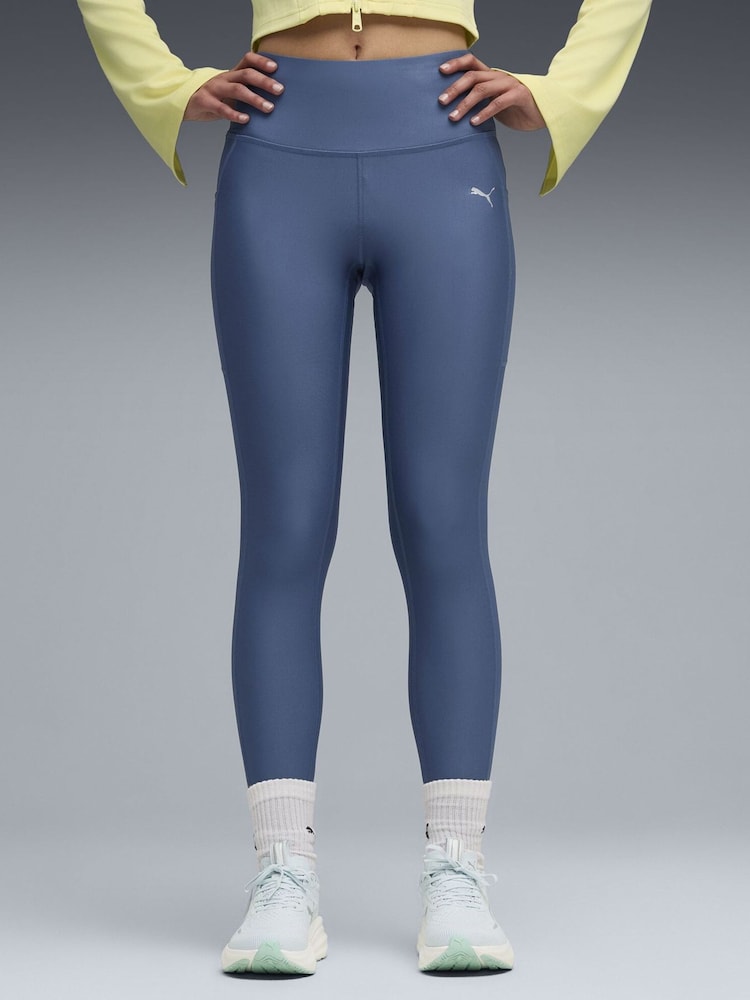 Puma Blue VELOCITY Womens Running Tights - Image 1 of 7 Puma Blue VELOCITY Womens Running Tights - Image 1 of 7