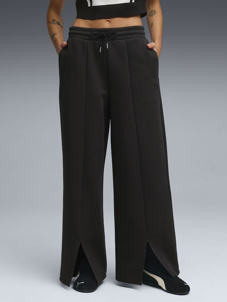 Puma Black Wardrobe Essentials Womens Relaxed Trousers - Image 1 of 5