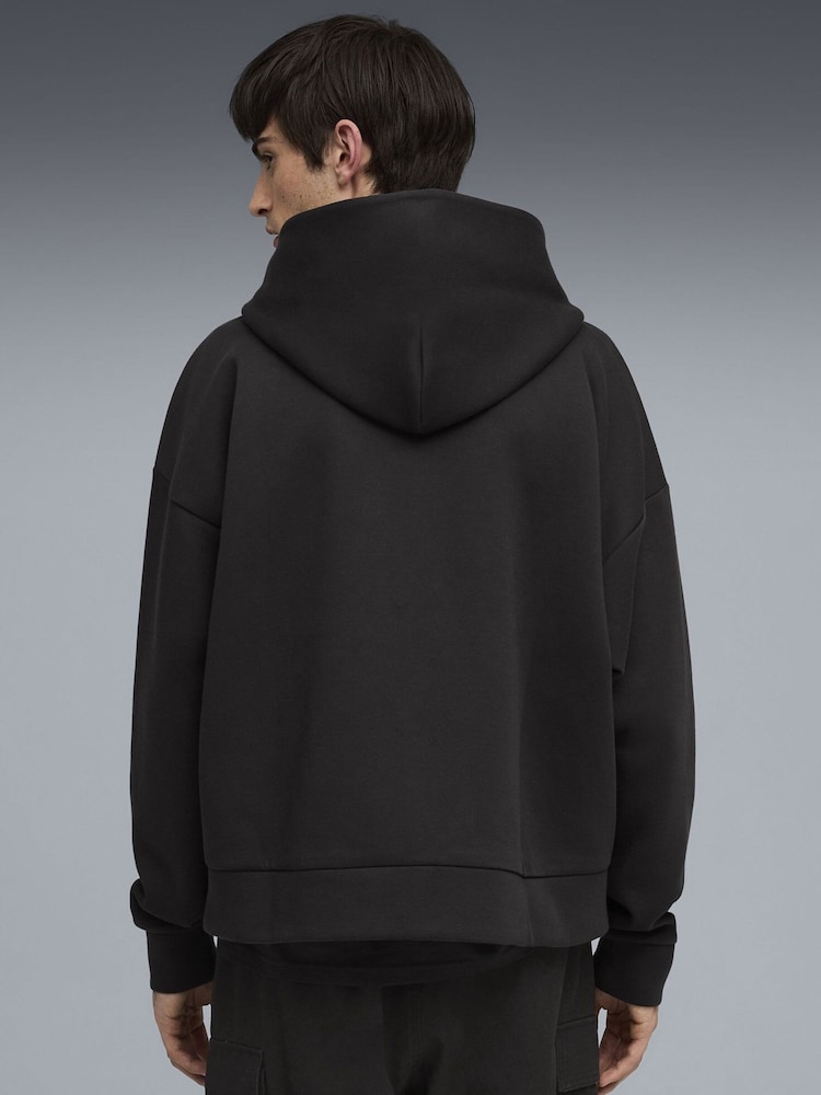 Puma Black Wardrobe Essentials Mens Boxy Full-Zip Hoodie - Image 2 of 5 Puma Black Wardrobe Essentials Mens Boxy Full-Zip Hoodie - Image 2 of 5