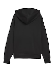 Puma Black Wardrobe Essentials Mens Boxy Full-Zip Hoodie - Image 5 of 5