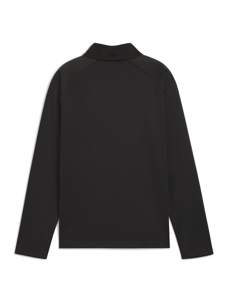Puma Black Individual LIGA Youth Quarter-Zip Top Sweatshirt - Image 6 of 6