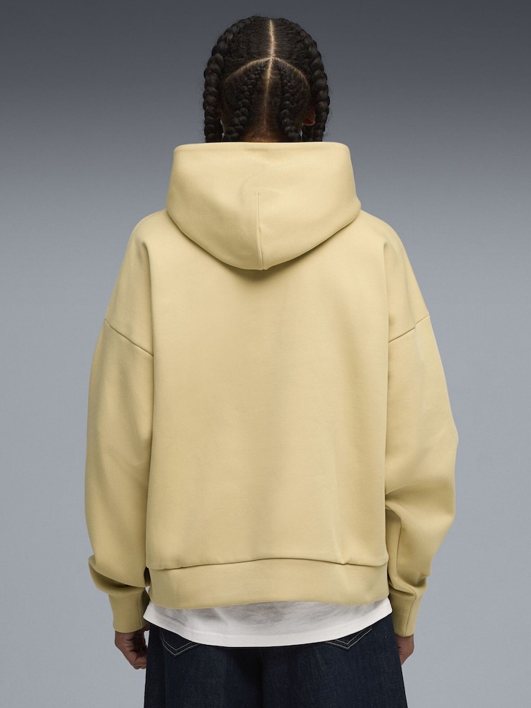 Puma Yellow WARDROBE ESS Mens Boxy Hoodie - Image 2 of 5 Puma Yellow WARDROBE ESS Mens Boxy Hoodie - Image 2 of 5