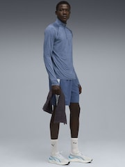 Puma Blue VELOCITY CLOUDSPUN Running Mens Quarter-Zip Top - Image 3 of 5