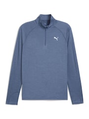 Puma Blue VELOCITY CLOUDSPUN Running Mens Quarter-Zip Top - Image 4 of 5