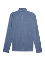 Puma Blue VELOCITY CLOUDSPUN Running Mens Quarter-Zip Top - Image 5 of 5