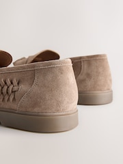 Stone Suede Weave Tassel Loafers - Image 4 of 5