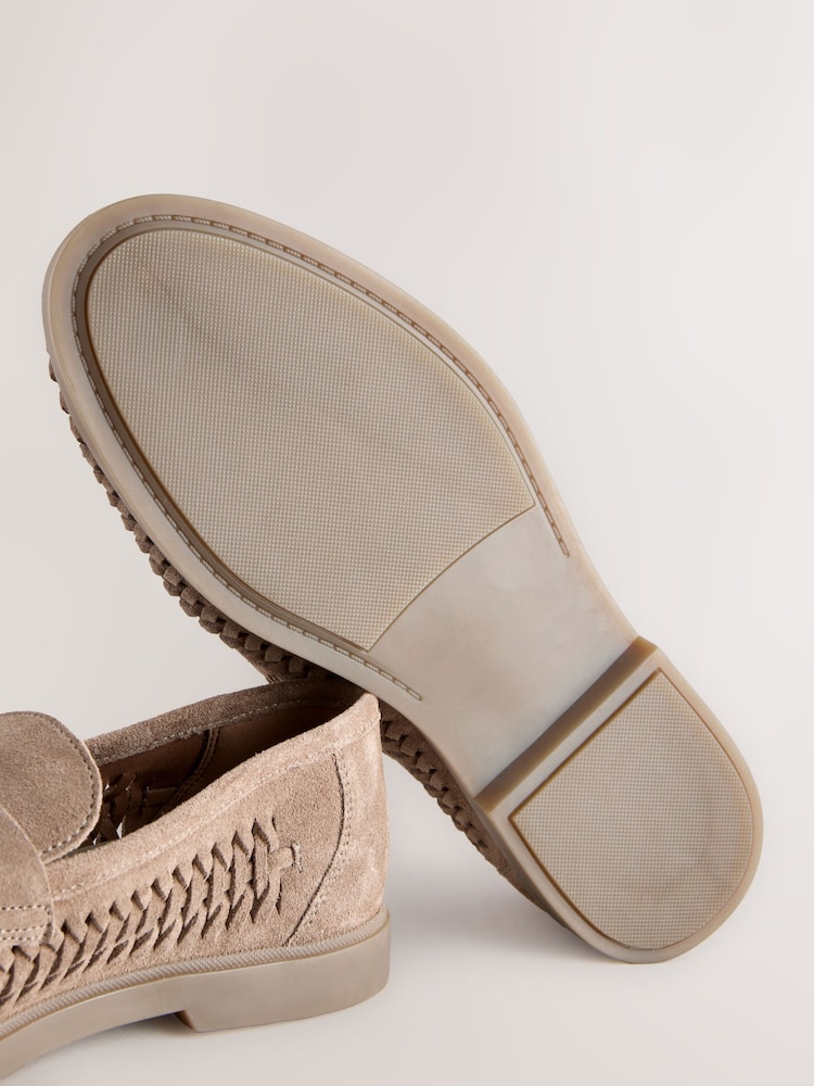 Stone Suede Weave Tassel Loafers - Image 5 of 5