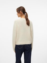 VERO MODA Cream Long Sleeve Round Neck Cardigan - Image 2 of 4