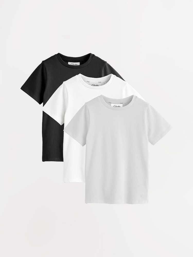 Clarks Multi 3 Pack T-Shirts - Image 1 of 1