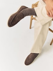 Brown Suede Loafers - Image 3 of 9