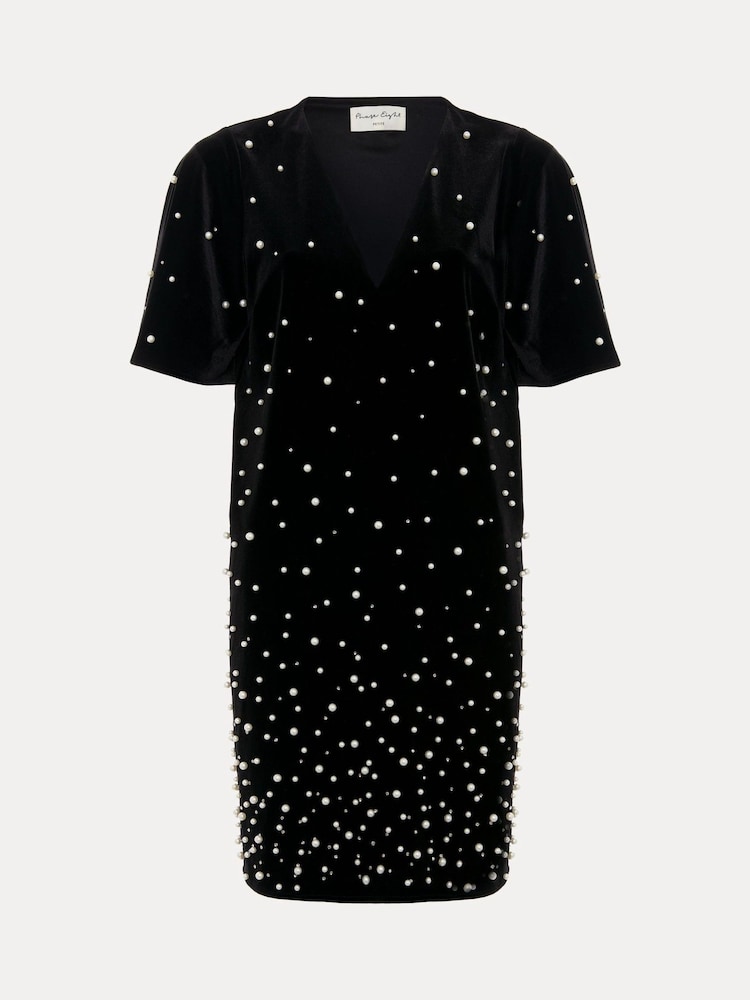 Phase Eight Black Pennie Velvet Dress - Image 1 of 1 Phase Eight Black Pennie Velvet Dress - Image 1 of 1