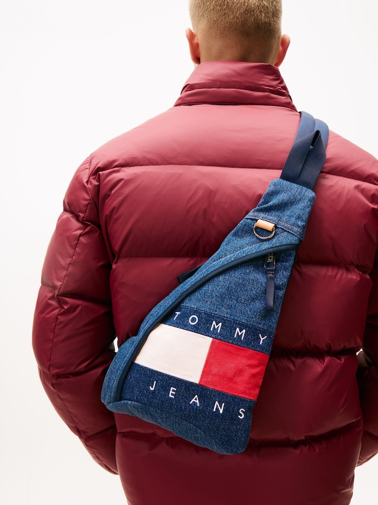 Tommy Hilfiger Blue Denim Sling Bag - Image 5 of 5