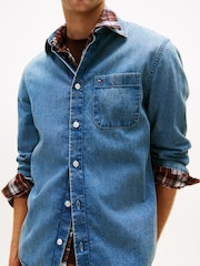 Tommy Jeans Blue Denim Shirt - Image 4 of 5
